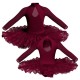 TUT: Copritulle Pizzo - Tutù ballerina professionale maniche lunghe con inserto in rete o pizzo TUT-P119