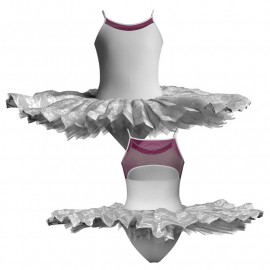 TUT: Copritulle Pizzo - Tutù ballerina professionale bretelle con inserto in rete o pizzo TUT-P129