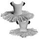 TUT: Copritulle Pizzo - Tutù ballerina professionale maniche aletta con inserto in rete o pizzo TUT-P414T