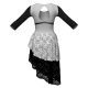 YUF - Costume balletto maniche lunghe con inserto in rete o pizzo YUF102