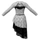 YUF - Costume balletto maniche lunghe con inserto in rete o pizzo YUF110