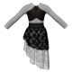 YUF - Costume balletto maniche lunghe con inserto in rete o pizzo YUF113