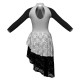 YUF - Costume balletto maniche lunghe con inserto in rete o pizzo YUF119