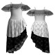 YUF - Costume balletto bretelle con inserto in rete o pizzo YUF2515