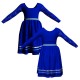 VER: Lycra + Nastra - Vestito danza maniche lunghe con inserto in rete o pizzo VER2537T
