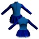 VEU: Gonna Lurex + Laminata - Vestito danza maniche lunghe con inserto in lurex VEU3095T