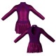 VEW: Lurez + Laminata - Vestito danza maniche lunghe con inserto in lurex VEW119