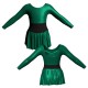 VEW: Lurez + Laminata - Vestito danza maniche lunghe con inserto in lurex VEW228
