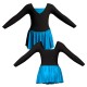 VEW: Lurez + Laminata - Vestito danza maniche lunghe con inserto in lurex VEW2532