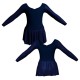 VEW: Lurez + Laminata - Vestito danza maniche lunghe con inserto in lurex VEW3004T