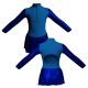 VEW: Lurez + Laminata - Vestito danza maniche lunghe con inserto in lurex VEW3095T