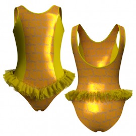 YUA: Tulle - Vestito danza in lurex senza maniche con inserto YUA203