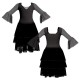YUS - Costume balletto maniche lunghe con inserto in rete o pizzo YUS2508