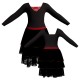 YUS - Costume balletto maniche lunghe con inserto in rete o pizzo YUS2532