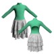 YUS - Costume balletto maniche lunghe con inserto in rete o pizzo YUS3095T