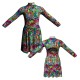 Costumi Danza Moderna - Vestito danza in lycra fantasy maniche lunghe con zip YUT3095
