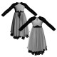 YUV - Costume balletto maniche lunghe con inserto in rete o pizzo YUV113