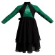 YUW - Costume balletto maniche lunghe con inserto in rete o pizzo YUW119