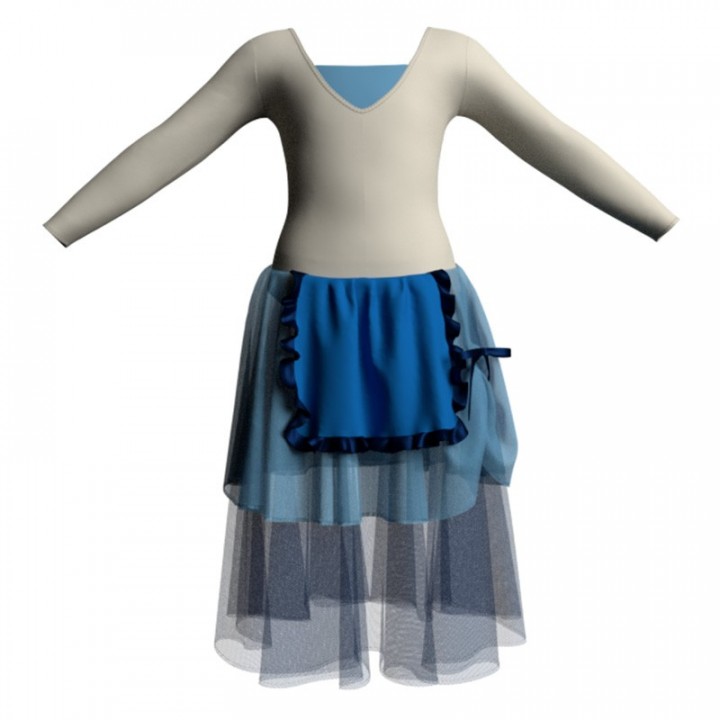 YUC - Costume balletto maniche lunghe con inserto YUC2532