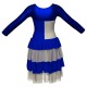 YUI - Costume balletto bicolore maniche lunghe con inserto in lurex YUI1019