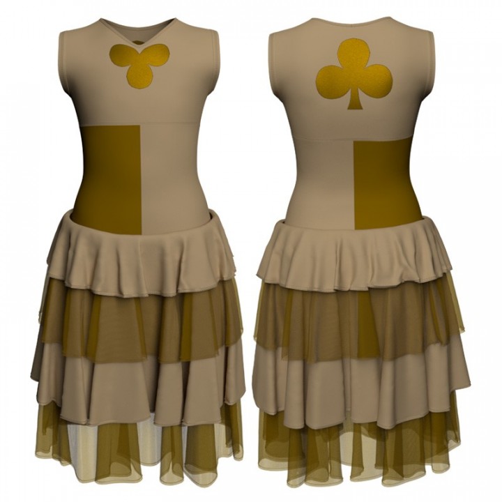 YUI - Costume balletto bicolore senza manica con inserto in lurex YUI112