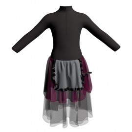 YUC - Costume balletto maniche lunghe con zip YUC3095