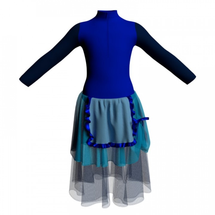 YUC - Costume balletto maniche lunghe con inserto YUC3095T