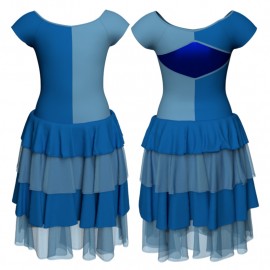 YUI - Costume balletto bicolore maniche aletta con inserto in lurex YUI240