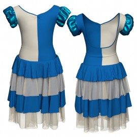 YUI - Costume balletto bicolore maniche a palloncino con inserto in lurex YUI2810