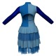 YUI - Costume balletto bicolore maniche lunghe con inserto in lurex YUI3095T