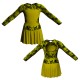 VEC: Lycra + Belen - Vestito danza maniche lunghe con inserto belen pro VEC110