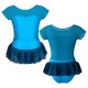 YUB: Doble Color Chiffon - Vestito danza in Lurex maniche aletta con inserto in rete o pizzo YUB1001