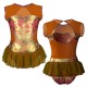 YUB: Doble Color Chiffon - Vestito danza in Lurex senza maniche con inserto in rete o pizzo YUB110SS
