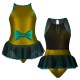 YUB: Doble Color Chiffon - Vestito danza in Lurex bretelle con inserto in rete o pizzo YUBM1000