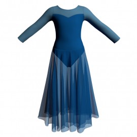 YUL - Costume balletto maniche lunghe con inserto YUL1019