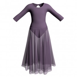 YUL - Costume balletto maniche lunghe con inserto YUL102