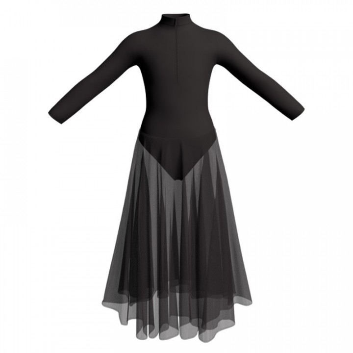 YUL - Costume balletto maniche lunghe con zip YUL3095