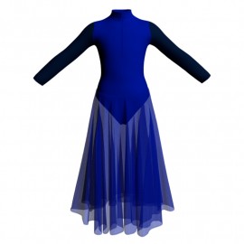 YUL - Costume balletto maniche lunghe con inserto YUL3095T