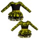 VES: Belen & Lycra - Costume balletto maniche lunghe con inserto belen pro VES1019