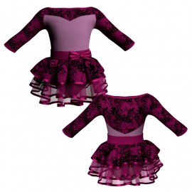 VES: Belen & Lycra - Costume balletto maniche 3/4 con inserto belen pro VES105