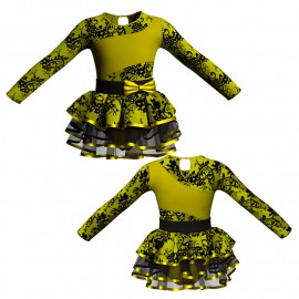 VES: Belen & Lycra - Costume balletto maniche lunghe con inserto belen pro VES108