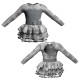 VES: Belen & Lycra - Costume balletto maniche lunghe con inserto belen pro VES110