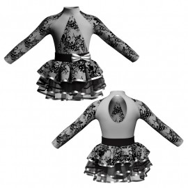 VES: Belen & Lycra - Costume balletto maniche lunghe con inserto belen pro VES119