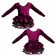 VES: Belen & Lycra - Costume balletto maniche lunghe con inserto belen pro VES2537T