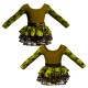 VES: Belen & Lycra - Costume balletto maniche lunghe con inserto belen pro VES405T