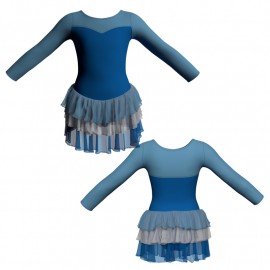 YUH - Costume balletto maniche lunghe con inserto YUH1019