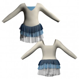 YUH - Costume balletto maniche lunghe con inserto YUH2532