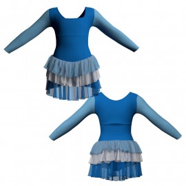 YUH - Costume balletto maniche lunghe con inserto YUH2537T