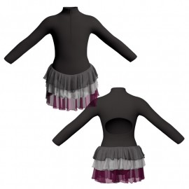YUH - Costume balletto maniche lunghe con zip YUH3095