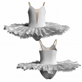 TUT: Copritulle Pizzo - Tutù ballerina professionale bretelle con inserto in rete o pizzo TUT-P40W